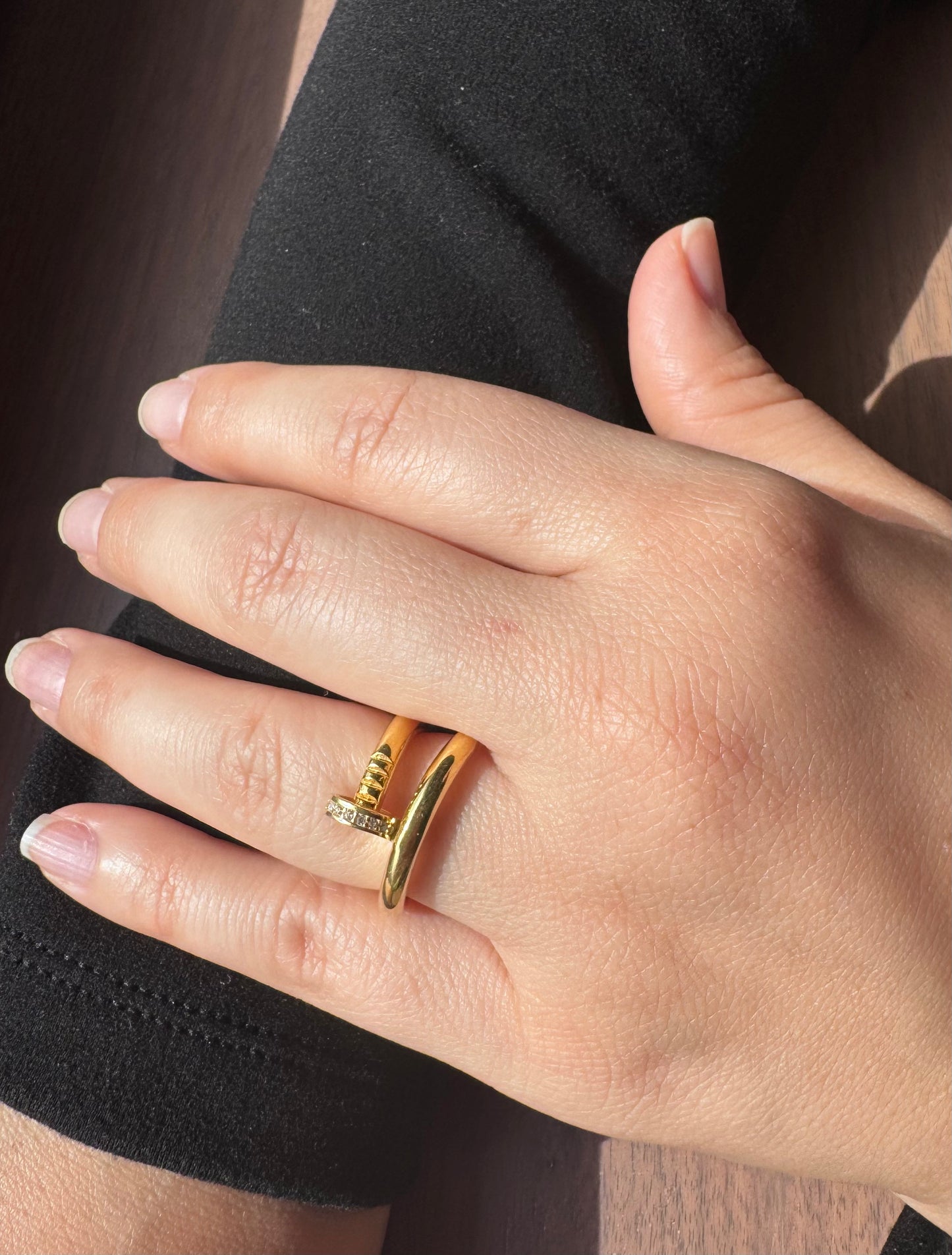 Chunky Gold Bolt Ring