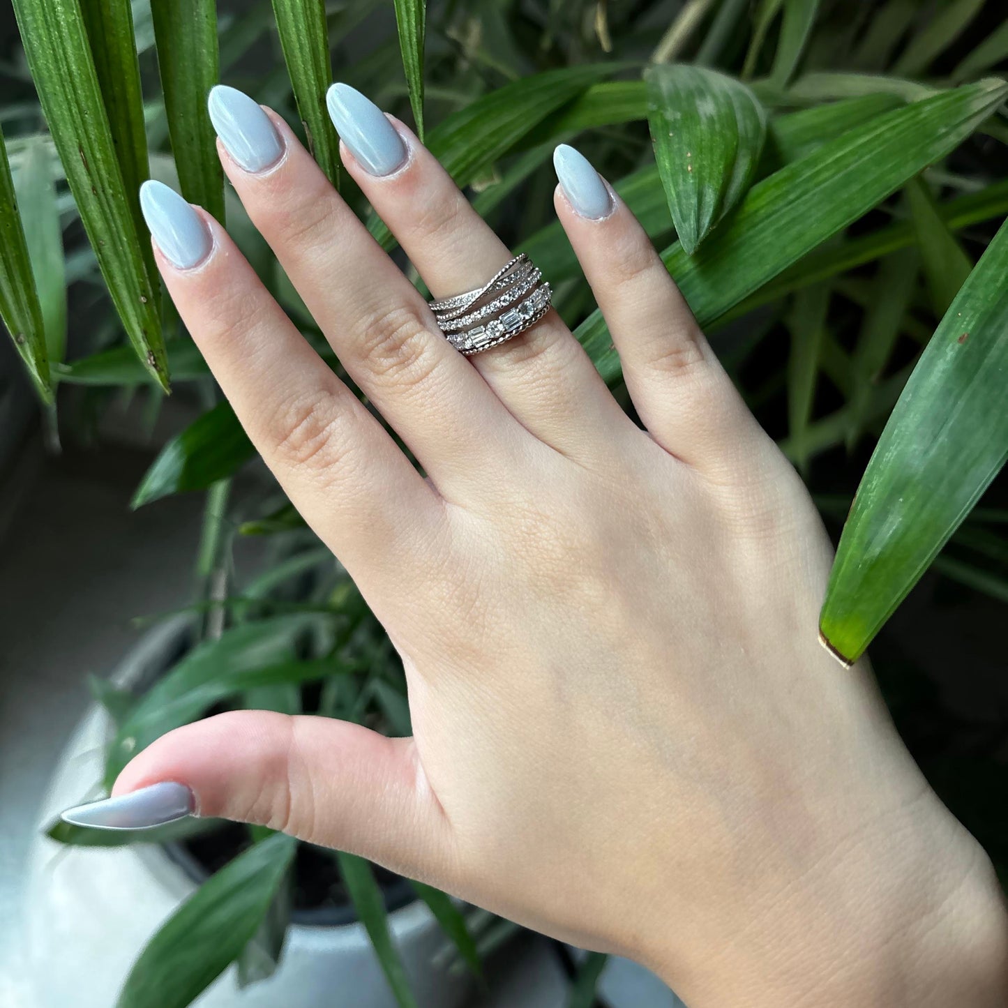 Textured Layers Dome Ring