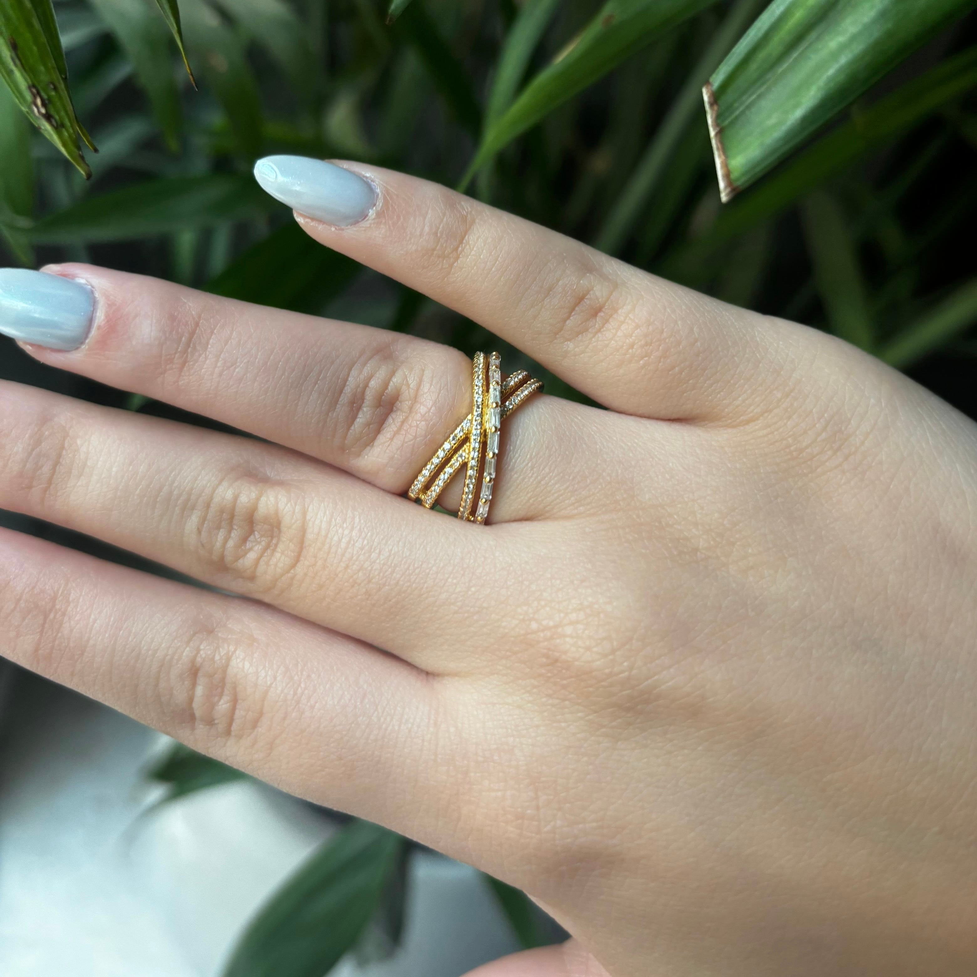 Bold Layers Ring – Gold