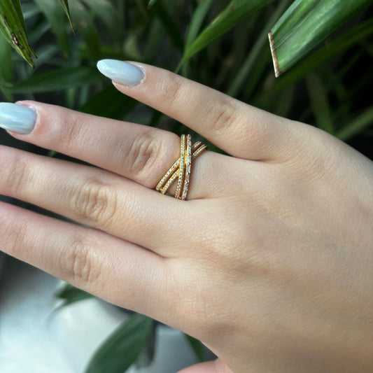Bold Layers Ring – Gold