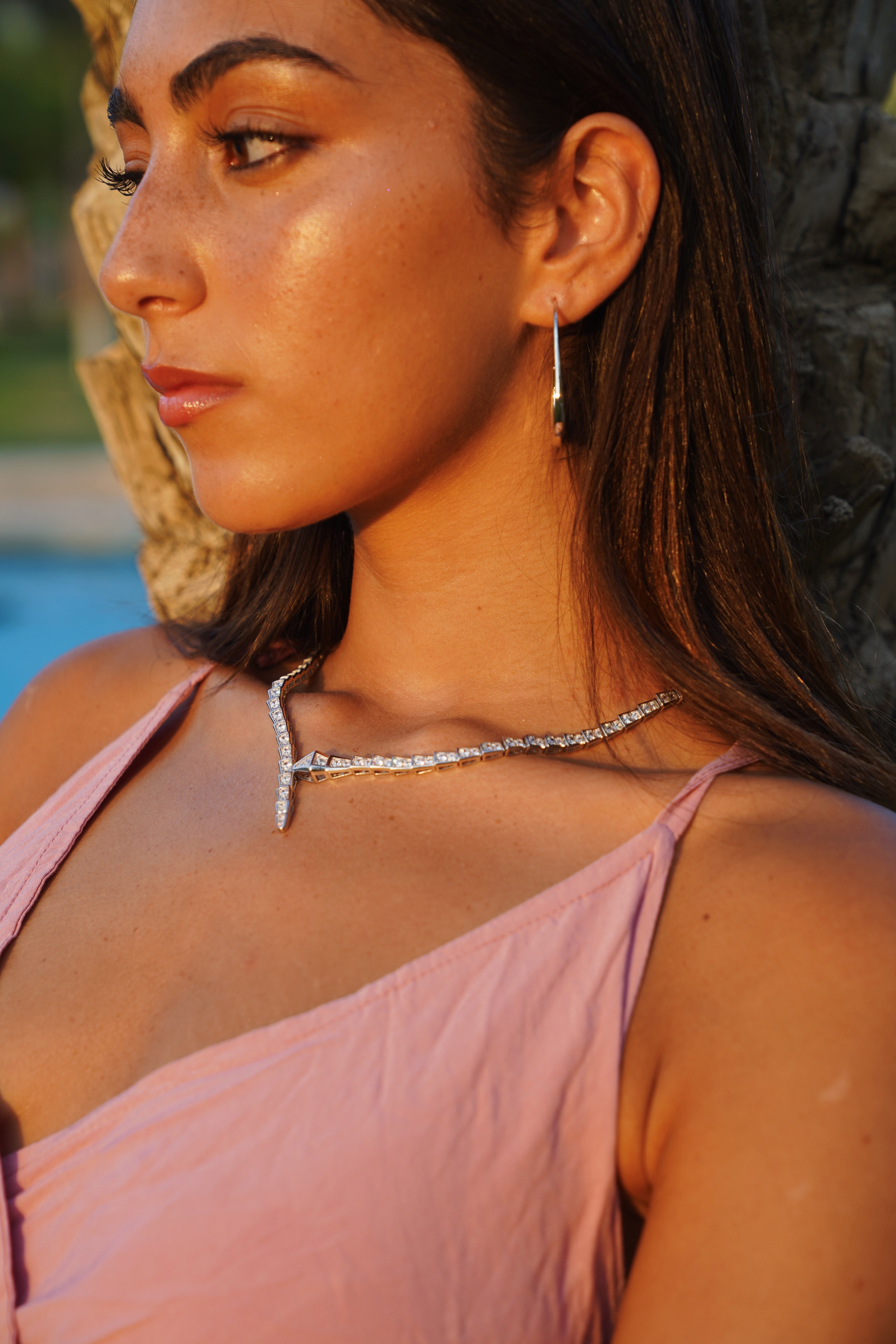 Serpent Tennis Necklace