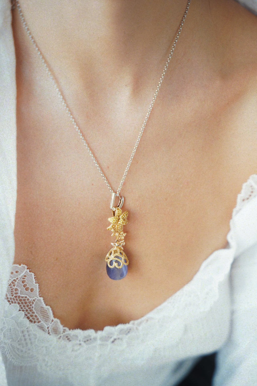 Periwinkle Bloom Necklace