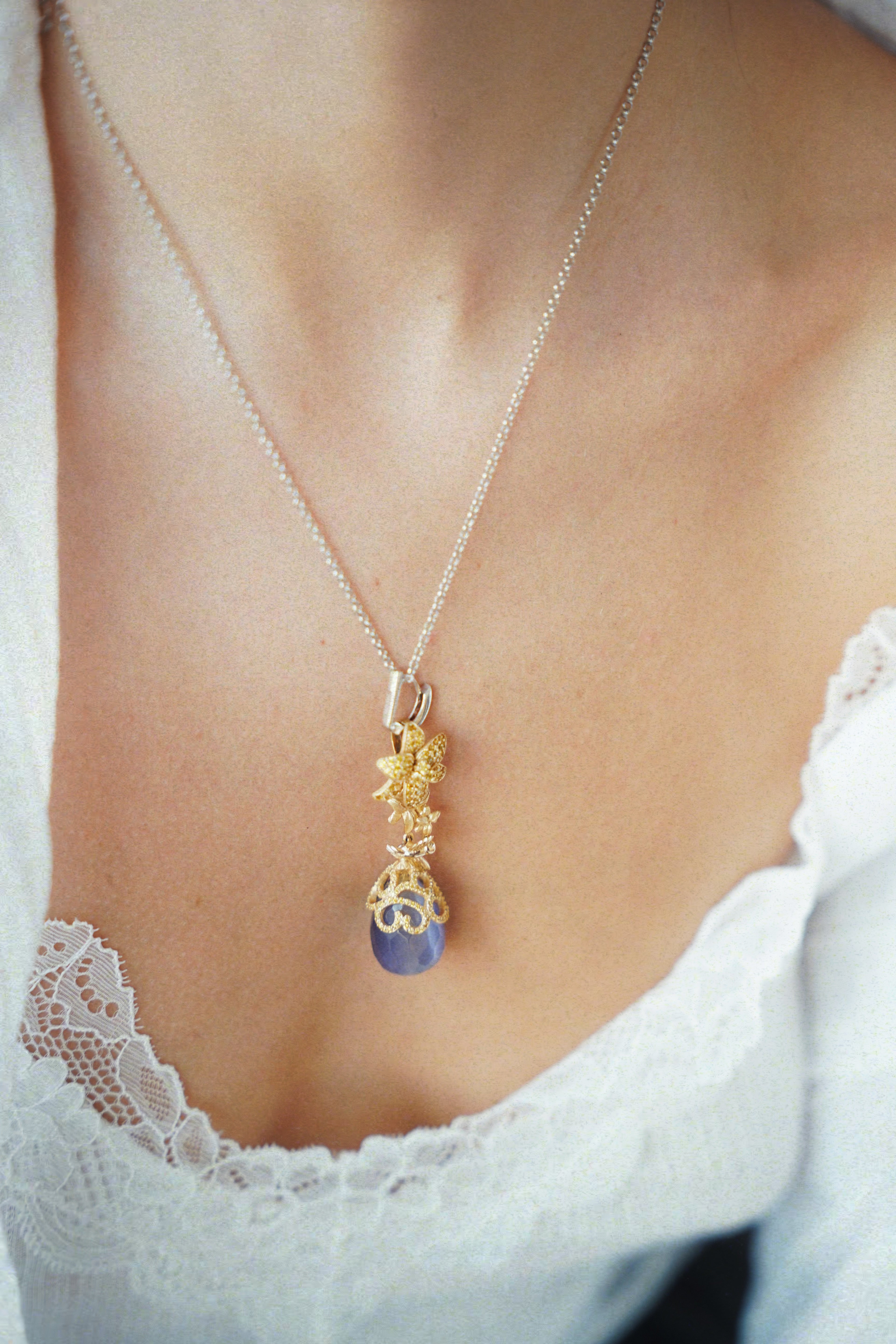 Periwinkle Bloom Necklace