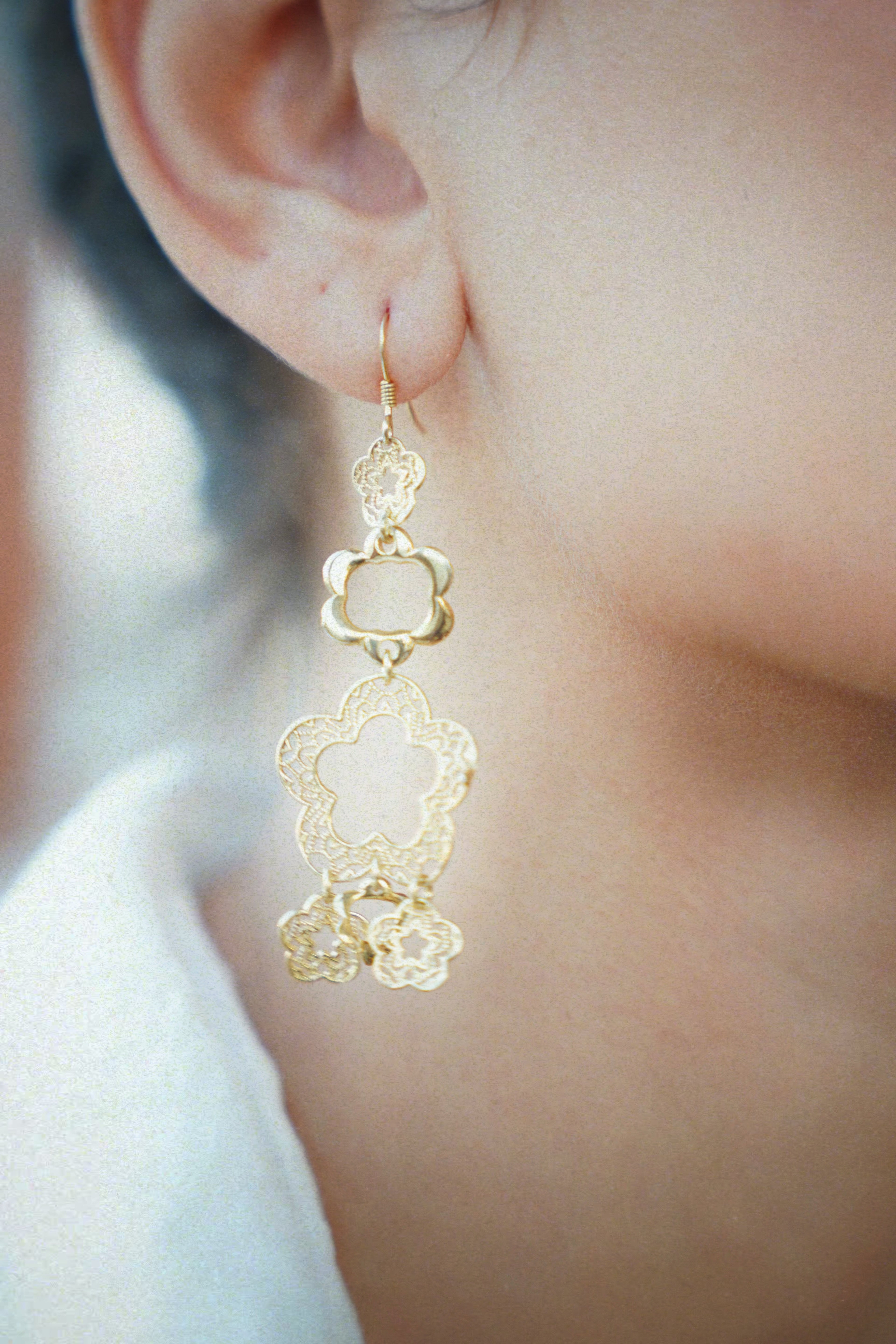Lace Bloom Drop Earrings