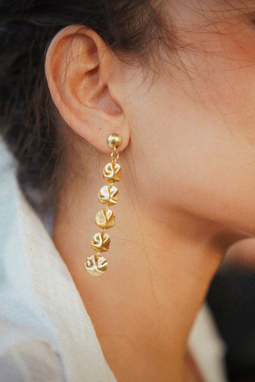 Ripple Disc Earrings