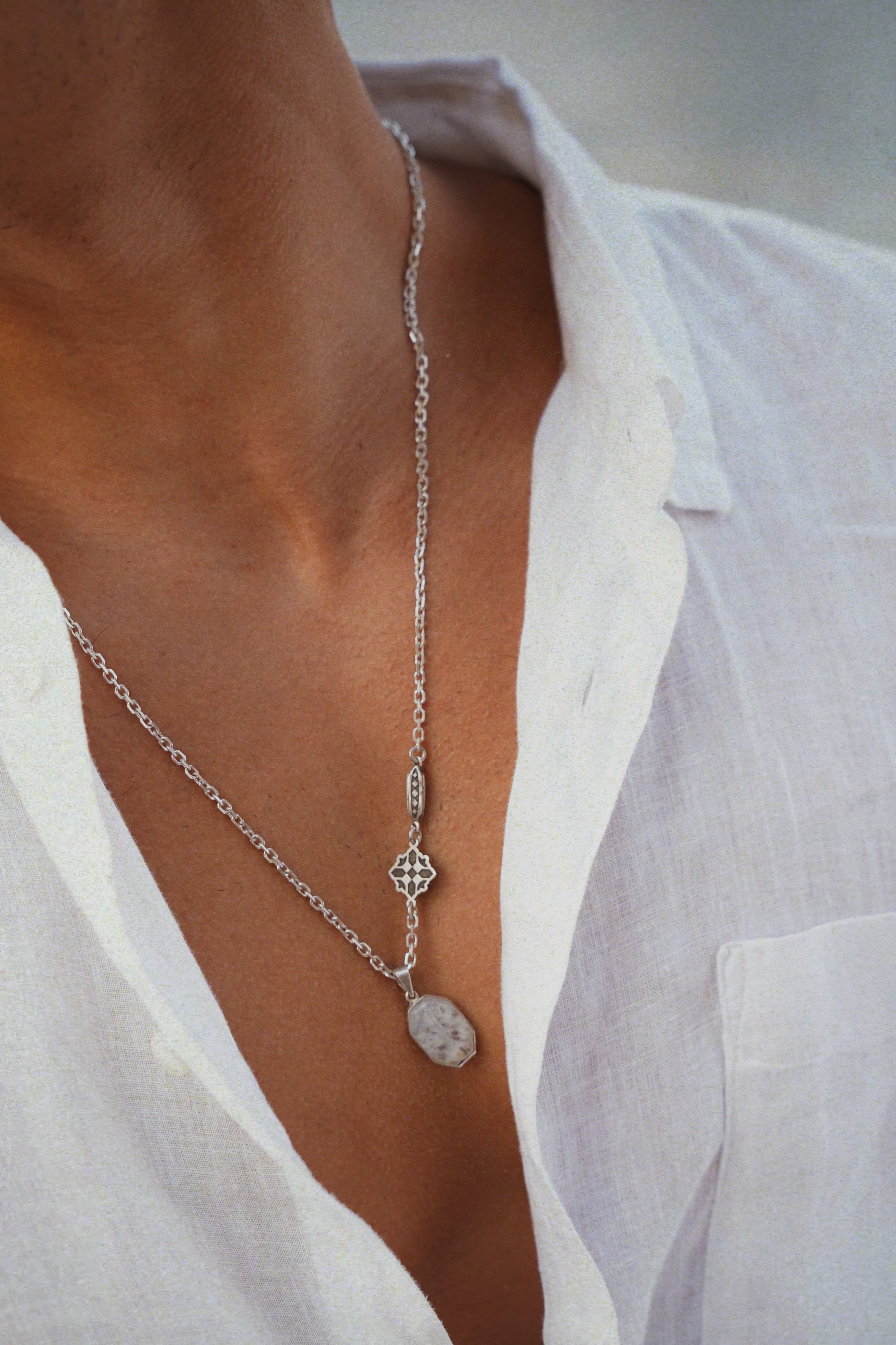 PERET Marble Stone Necklace