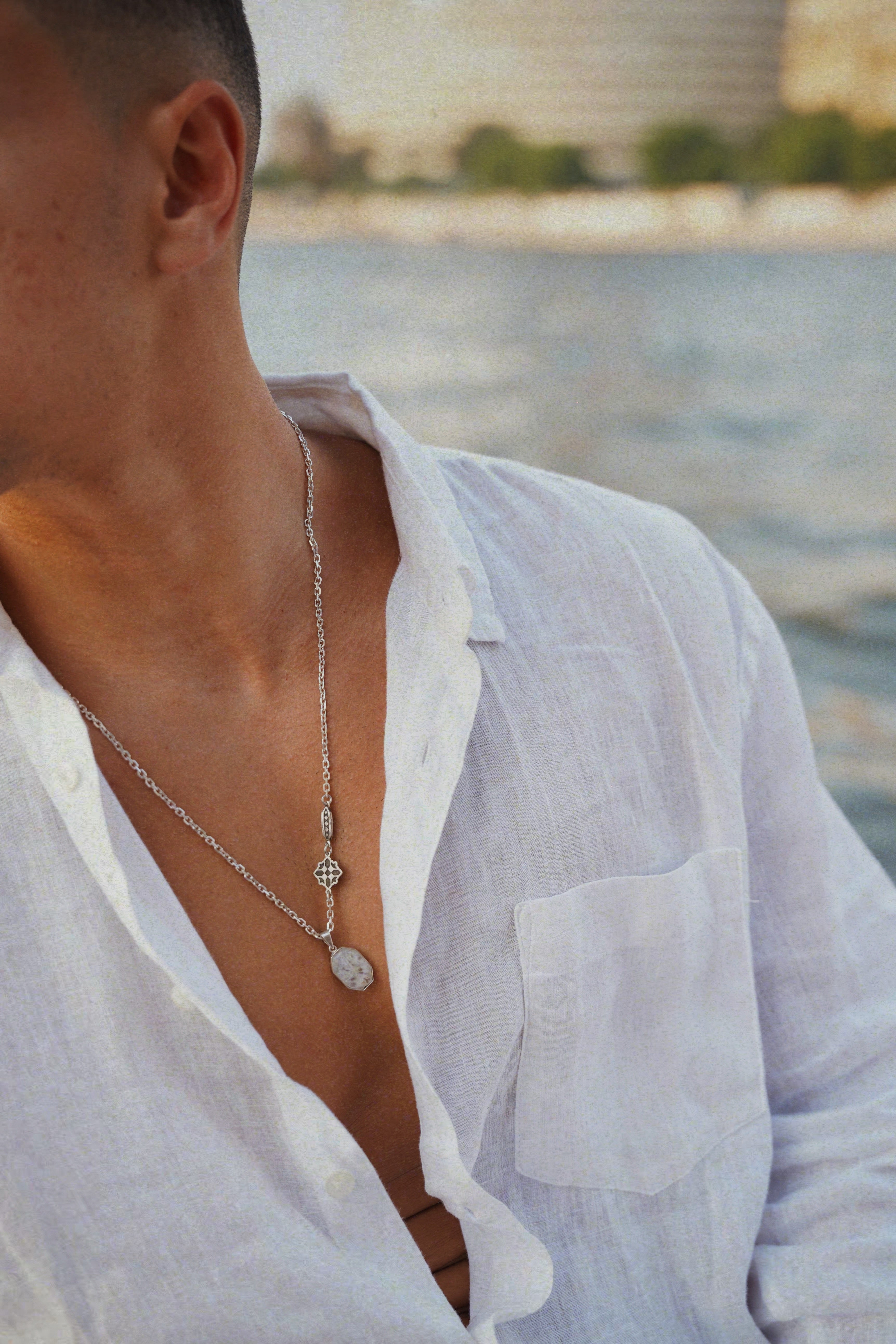PERET Marble Stone Necklace