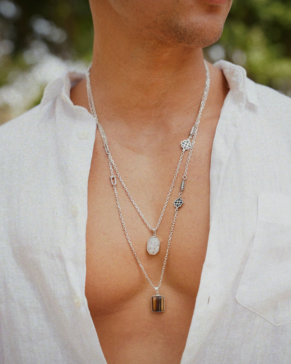 PERET Stone Necklace – Tiger's Eye