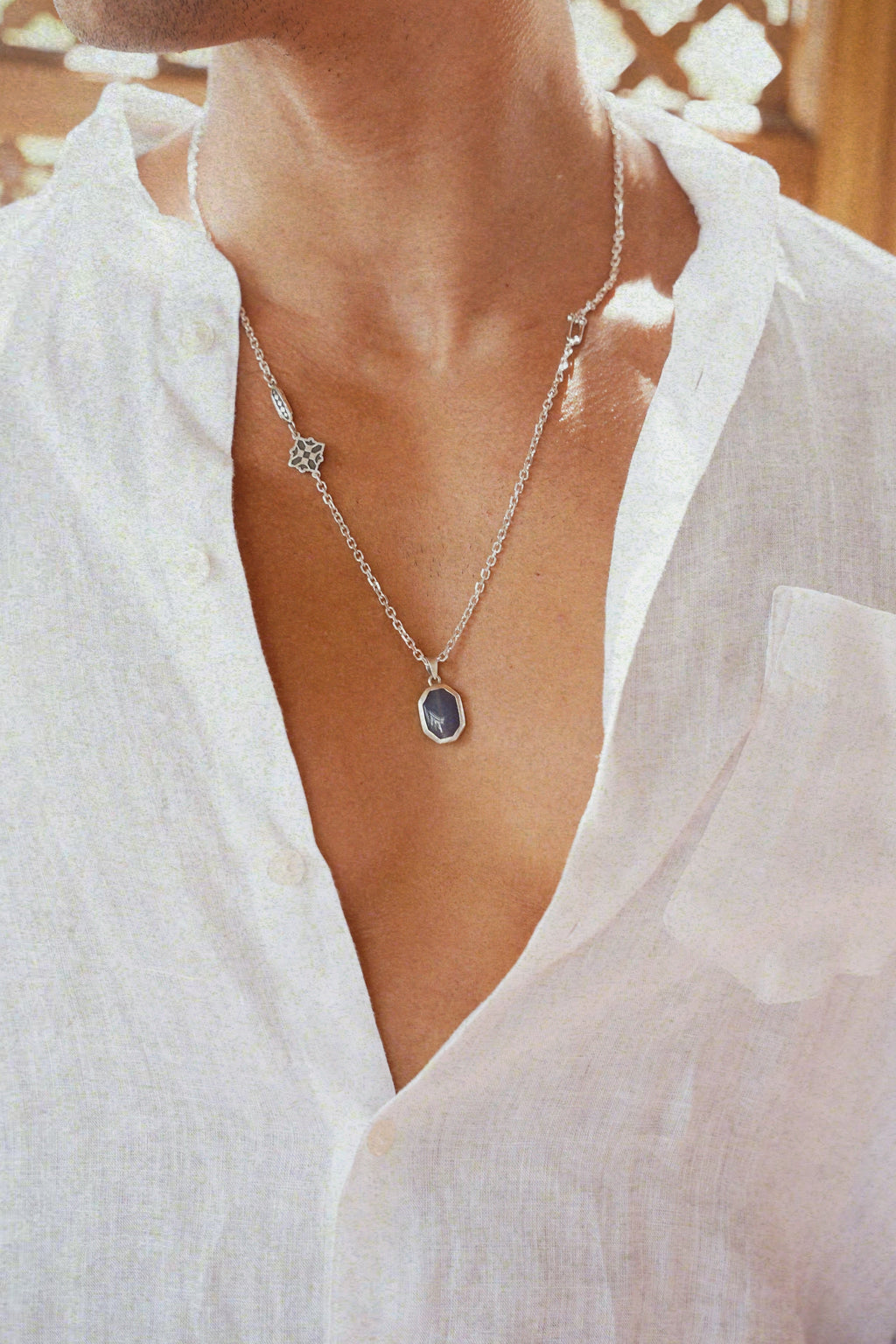 PERET Grey Stone Necklace