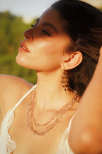 Textured Disc Cascade Earrings