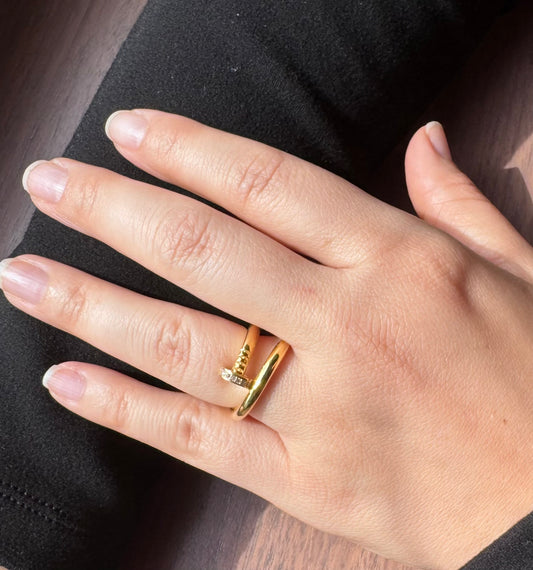 Chunky Gold Bolt Ring