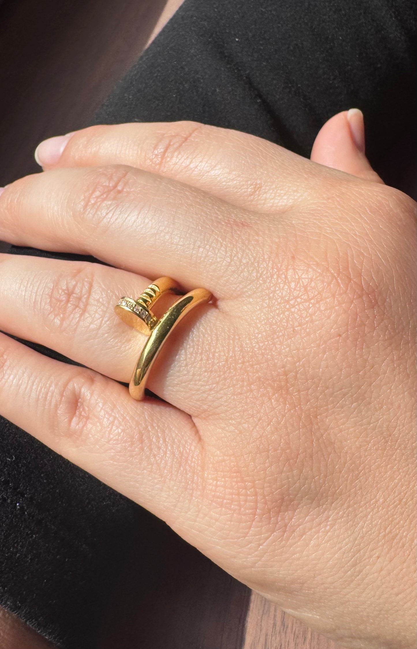 Chunky Gold Bolt Ring