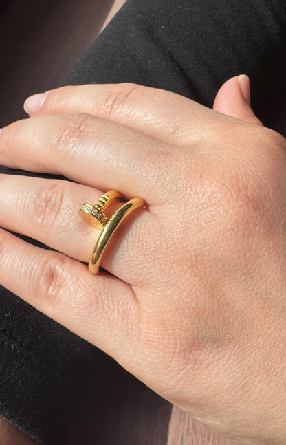 Chunky Gold Bolt Ring