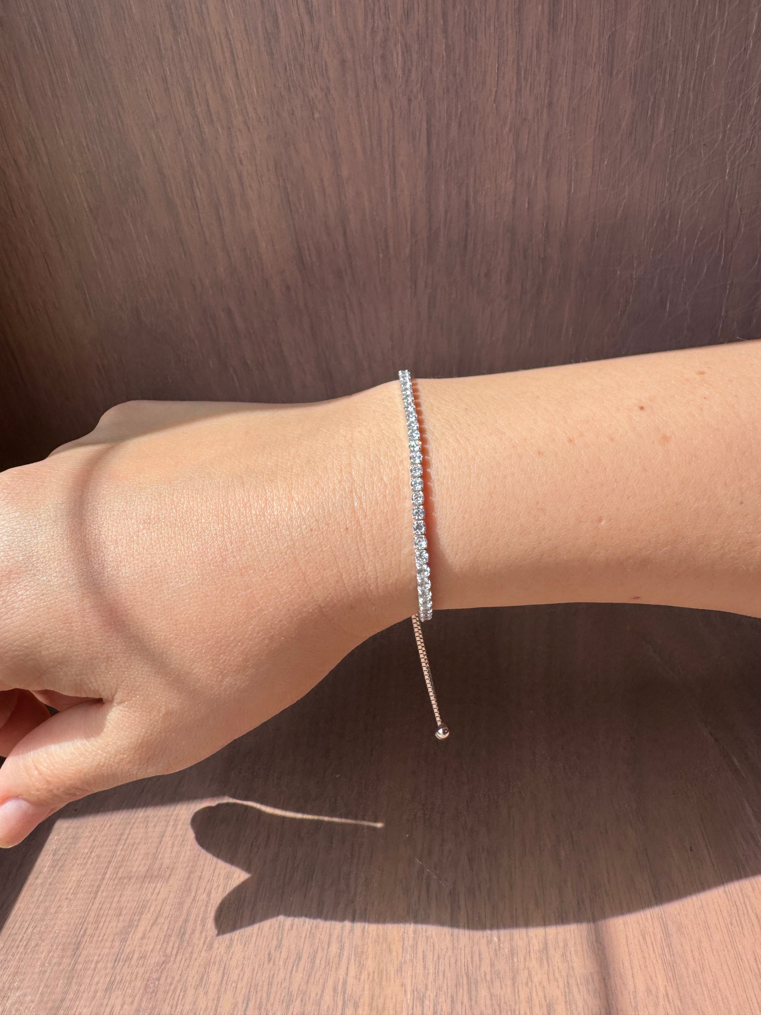 2.50 mm Adjustable Tennis Bracelet