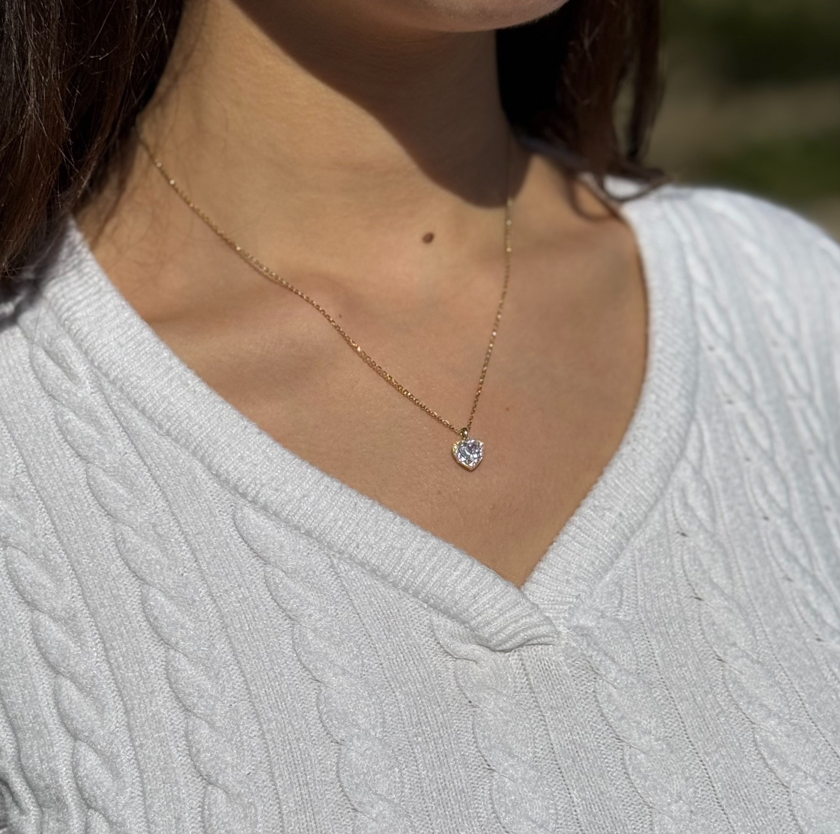 Heart Necklace & Earrings Set