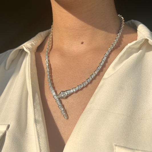 Serpent Tennis Necklace