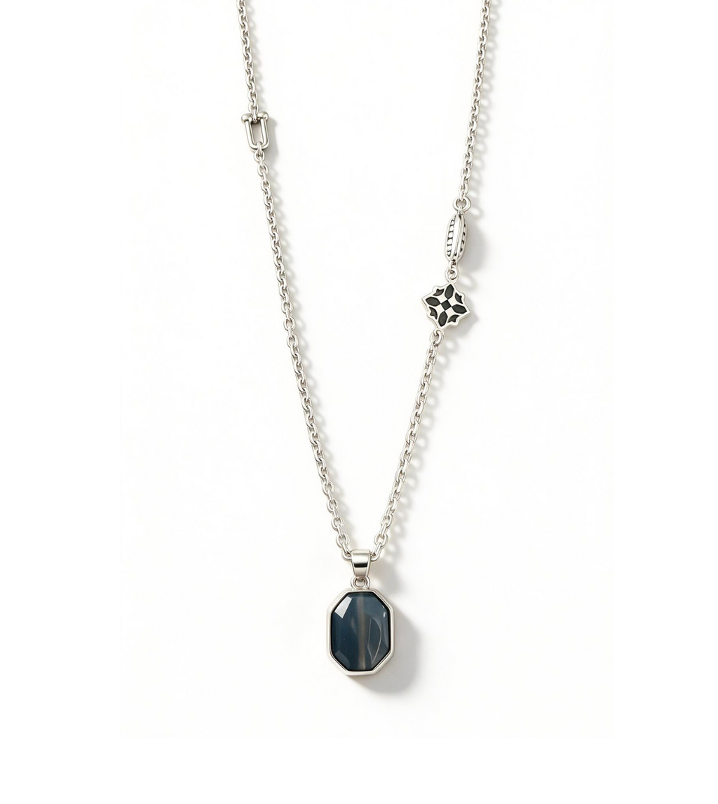 PERET Grey Stone Necklace