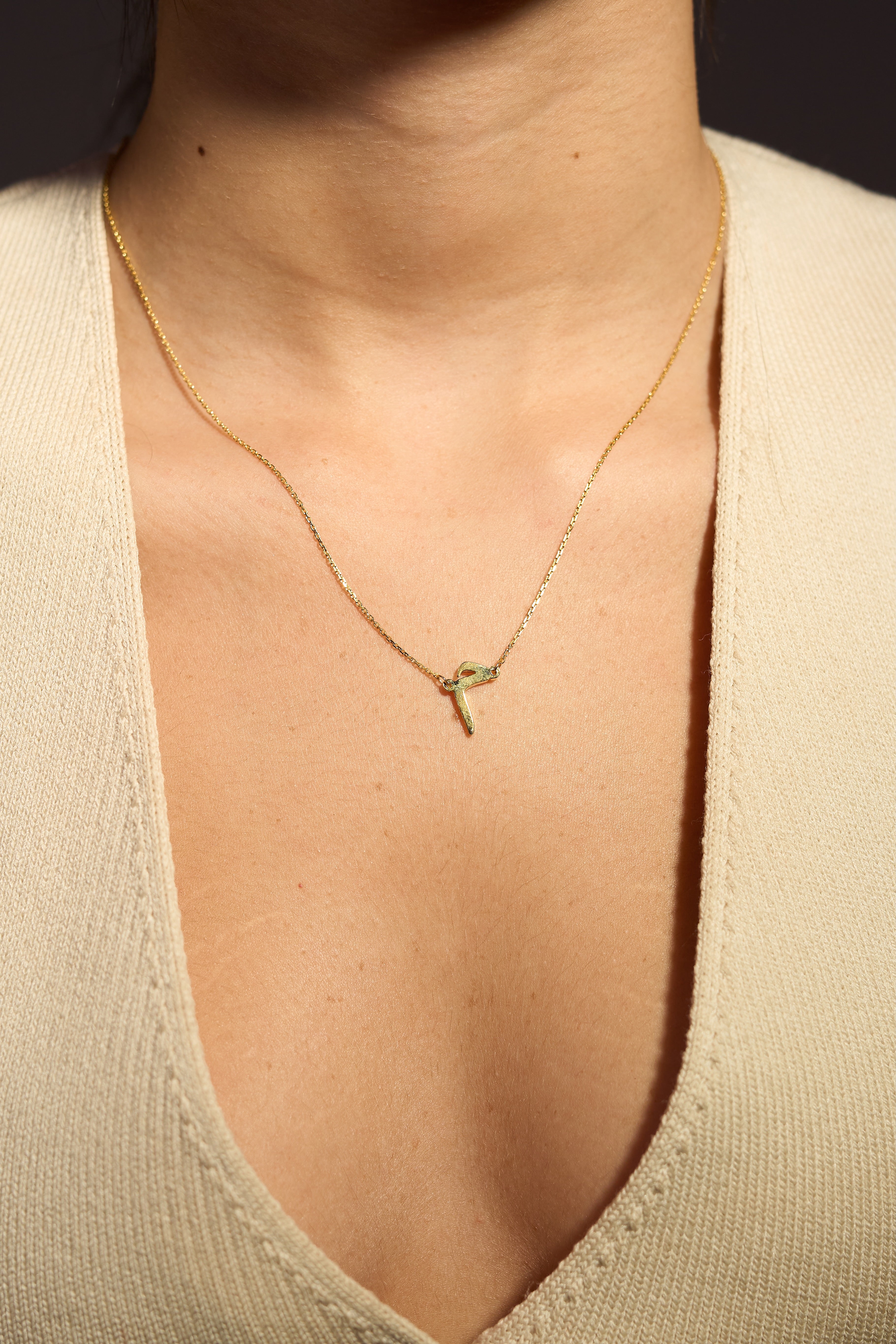 م Necklace - Gold Plated